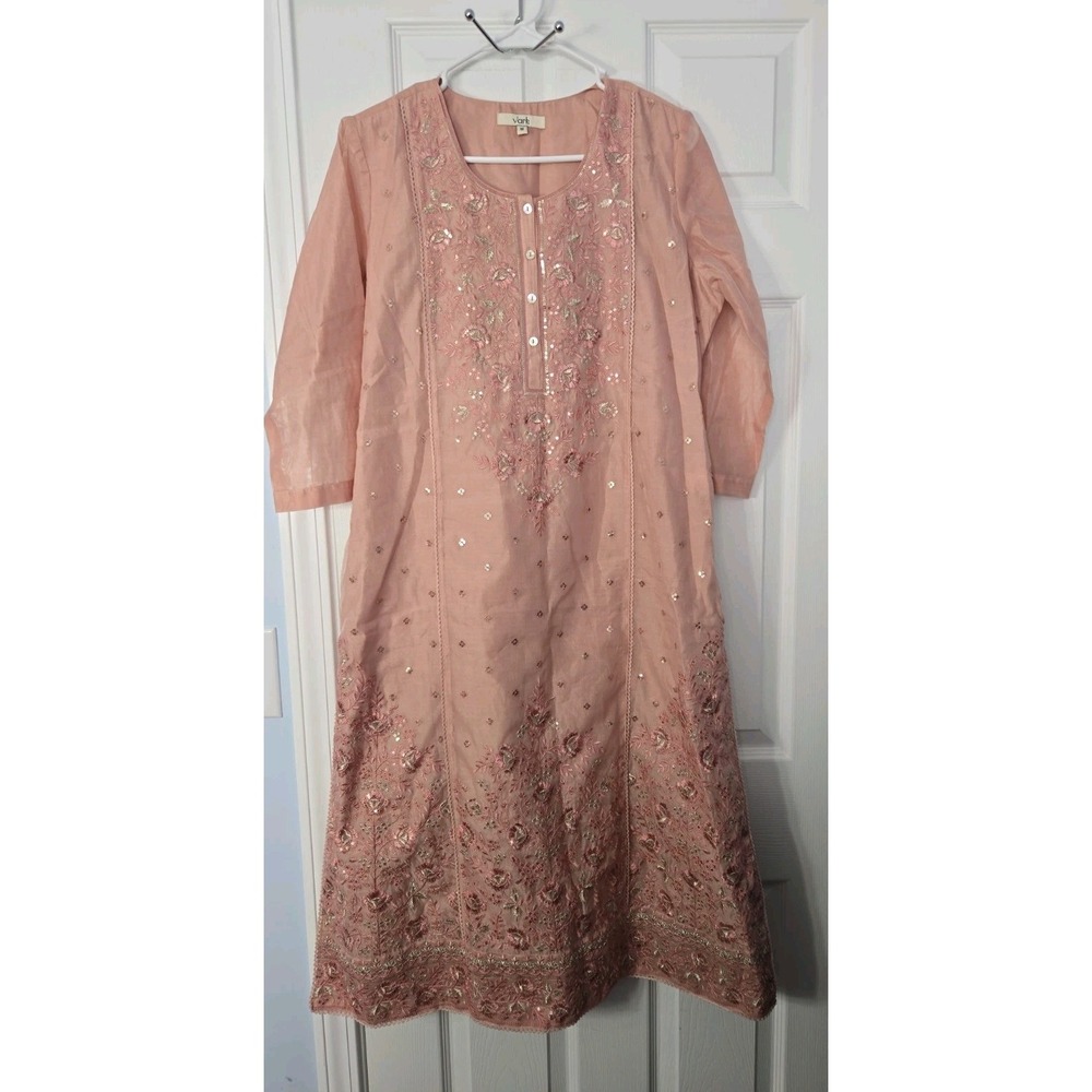 Vark Formal Dress Pakistani, Size Medium Embroidery & Sequence, Slit Sides.